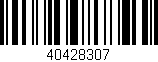 Código de barras (EAN, GTIN, SKU, ISBN): '40428307'