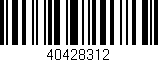 Código de barras (EAN, GTIN, SKU, ISBN): '40428312'