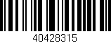 Código de barras (EAN, GTIN, SKU, ISBN): '40428315'