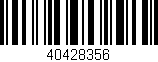 Código de barras (EAN, GTIN, SKU, ISBN): '40428356'