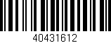 Código de barras (EAN, GTIN, SKU, ISBN): '40431612'