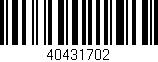 Código de barras (EAN, GTIN, SKU, ISBN): '40431702'
