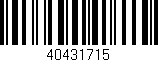 Código de barras (EAN, GTIN, SKU, ISBN): '40431715'