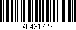 Código de barras (EAN, GTIN, SKU, ISBN): '40431722'