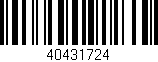 Código de barras (EAN, GTIN, SKU, ISBN): '40431724'