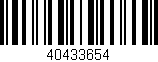 Código de barras (EAN, GTIN, SKU, ISBN): '40433654'