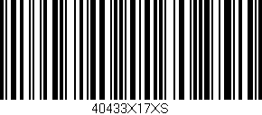 Código de barras (EAN, GTIN, SKU, ISBN): '40433X17XS'