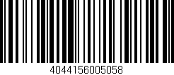 Código de barras (EAN, GTIN, SKU, ISBN): '4044156005058'