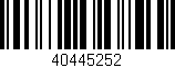 Código de barras (EAN, GTIN, SKU, ISBN): '40445252'