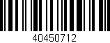 Código de barras (EAN, GTIN, SKU, ISBN): '40450712'