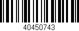 Código de barras (EAN, GTIN, SKU, ISBN): '40450743'