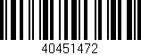 Código de barras (EAN, GTIN, SKU, ISBN): '40451472'