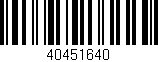 Código de barras (EAN, GTIN, SKU, ISBN): '40451640'