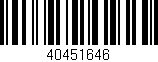 Código de barras (EAN, GTIN, SKU, ISBN): '40451646'