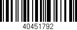 Código de barras (EAN, GTIN, SKU, ISBN): '40451792'