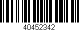 Código de barras (EAN, GTIN, SKU, ISBN): '40452342'