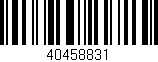 Código de barras (EAN, GTIN, SKU, ISBN): '40458831'