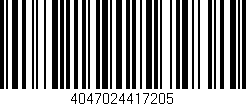 Código de barras (EAN, GTIN, SKU, ISBN): '4047024417205'