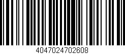 Código de barras (EAN, GTIN, SKU, ISBN): '4047024702608'