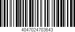 Código de barras (EAN, GTIN, SKU, ISBN): '4047024703643'
