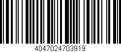 Código de barras (EAN, GTIN, SKU, ISBN): '4047024703919'