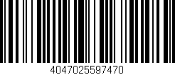 Código de barras (EAN, GTIN, SKU, ISBN): '4047025597470'