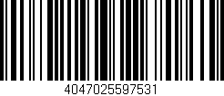 Código de barras (EAN, GTIN, SKU, ISBN): '4047025597531'