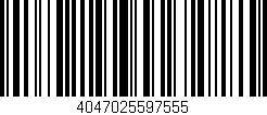 Código de barras (EAN, GTIN, SKU, ISBN): '4047025597555'