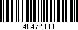 Código de barras (EAN, GTIN, SKU, ISBN): '40472900'