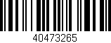 Código de barras (EAN, GTIN, SKU, ISBN): '40473265'