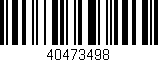 Código de barras (EAN, GTIN, SKU, ISBN): '40473498'