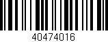 Código de barras (EAN, GTIN, SKU, ISBN): '40474016'