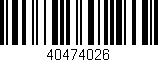 Código de barras (EAN, GTIN, SKU, ISBN): '40474026'