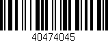 Código de barras (EAN, GTIN, SKU, ISBN): '40474045'