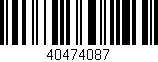 Código de barras (EAN, GTIN, SKU, ISBN): '40474087'