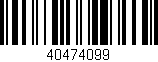 Código de barras (EAN, GTIN, SKU, ISBN): '40474099'