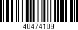 Código de barras (EAN, GTIN, SKU, ISBN): '40474109'