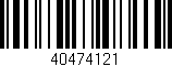Código de barras (EAN, GTIN, SKU, ISBN): '40474121'
