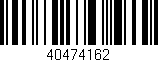 Código de barras (EAN, GTIN, SKU, ISBN): '40474162'