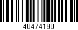 Código de barras (EAN, GTIN, SKU, ISBN): '40474190'