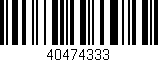 Código de barras (EAN, GTIN, SKU, ISBN): '40474333'