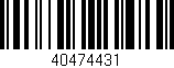 Código de barras (EAN, GTIN, SKU, ISBN): '40474431'