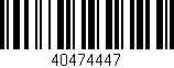 Código de barras (EAN, GTIN, SKU, ISBN): '40474447'