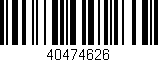 Código de barras (EAN, GTIN, SKU, ISBN): '40474626'