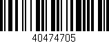Código de barras (EAN, GTIN, SKU, ISBN): '40474705'