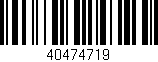 Código de barras (EAN, GTIN, SKU, ISBN): '40474719'