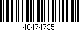 Código de barras (EAN, GTIN, SKU, ISBN): '40474735'