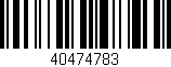 Código de barras (EAN, GTIN, SKU, ISBN): '40474783'