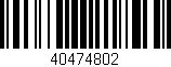 Código de barras (EAN, GTIN, SKU, ISBN): '40474802'