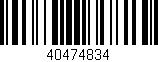 Código de barras (EAN, GTIN, SKU, ISBN): '40474834'